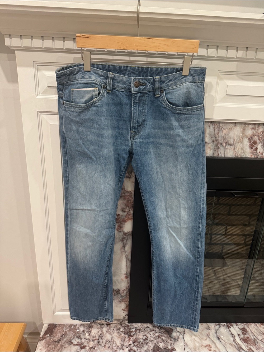 Buffalo David Bitton Men's Straight Jeans in Light Blue